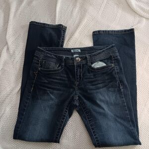 Mudd Dark Blue Flared Women's Jeans